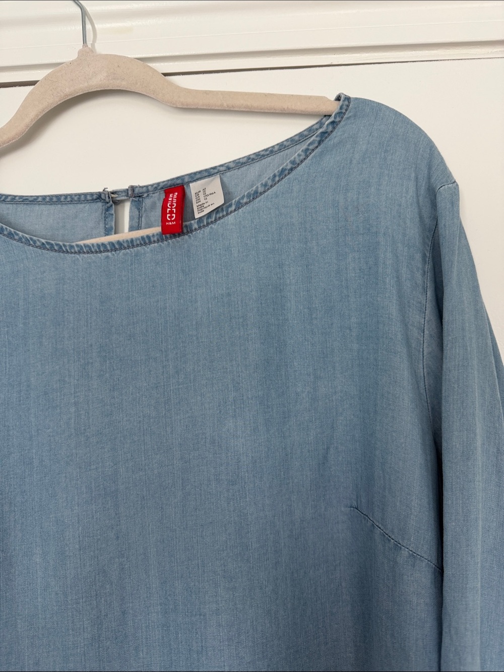 H&M Light Denim-Blue Long Sleeve Tunic Top